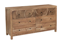 Load image into Gallery viewer, Live Edge Six Drawer Dresser - Brown
