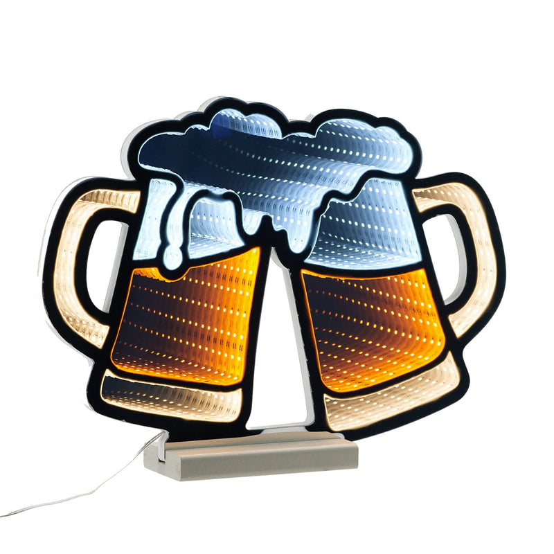 Figurine With LED - Orange / White