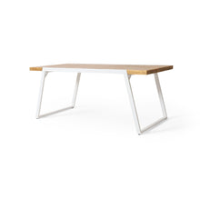 Load image into Gallery viewer, Outdoor Dining Table With Slat Top - Teak / White

