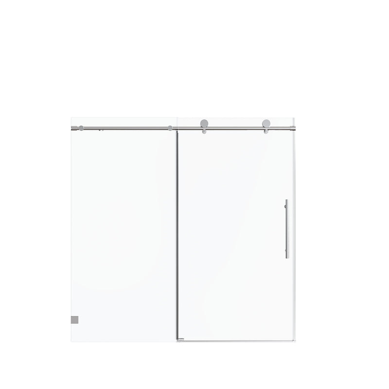 Frameless Single Sliding Soft Close Shower Doors, 5/16" Sgcc Tempered Glass