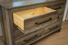 Load image into Gallery viewer, Solid Wood 6 Drawer, Double Dresser - Brown
