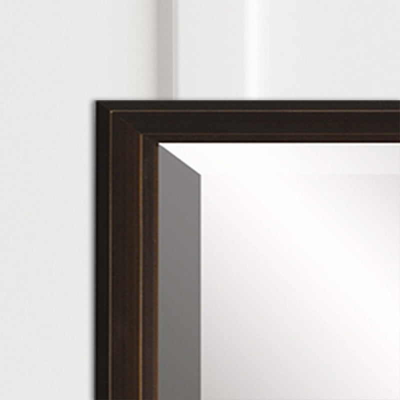 31" Wood Accent Mirror - Bronze