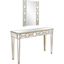 Load image into Gallery viewer, Mirrored Glass Console Table And Mirror (Set of 2) - Silver And Champagne
