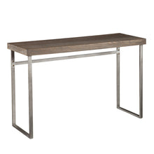 Load image into Gallery viewer, Distressed Sled Console Table - Gray / Brown / Silver
