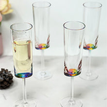 Load image into Gallery viewer, Halo - Oval Unbreakable Plastic Champagne Flutes Acrylic Wedding Glasses, 4Oz Capacity (Set of 4) - Clear
