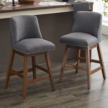 Load image into Gallery viewer, Upholstered Swivel Bar Stool
