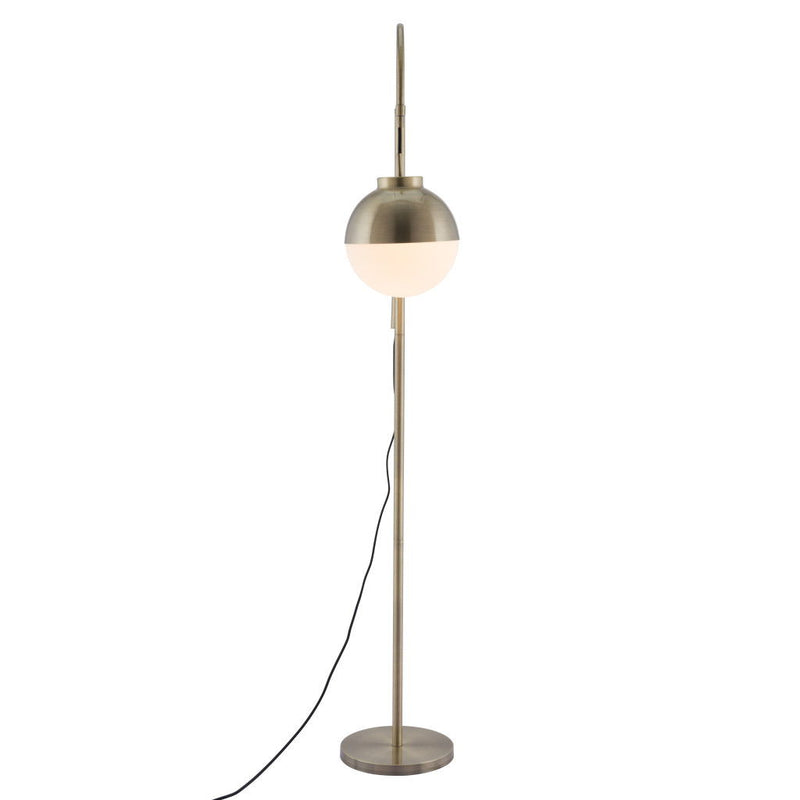 Crossed Floor Lamp - White And Brushed Bronze