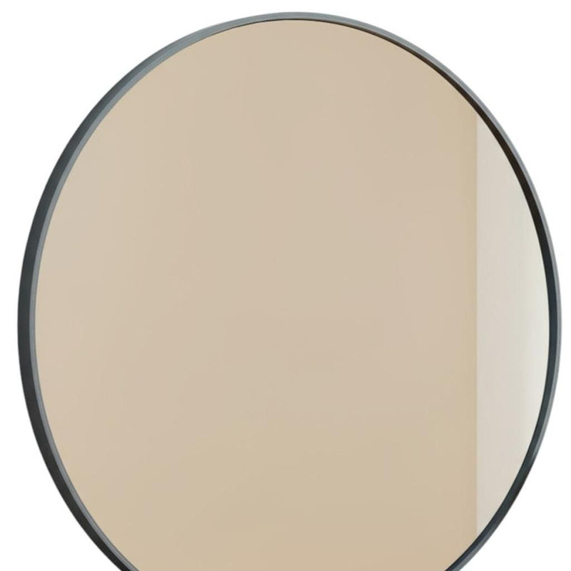 20" Metal Round Framed Bathroom Vanity Mirror - Black
