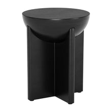 Load image into Gallery viewer, 20" Wood Round Pedestal End Table - Black
