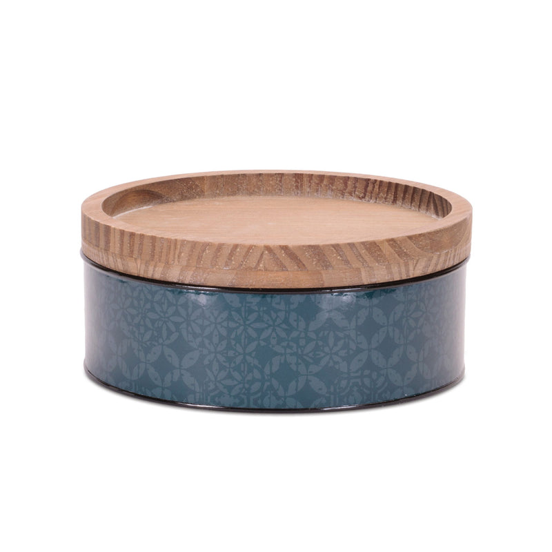 Iron Decorative Canister (Set of 2) - Blue