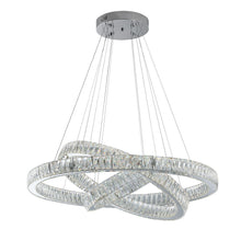 Load image into Gallery viewer, Three Light Crystal LED Dimmable Chandelier - Silver / Clear
