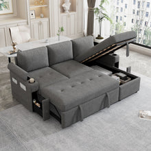 Load image into Gallery viewer, Convertible L Shaped Sofa Couch With Storage, Cup Holders, USB Ports
