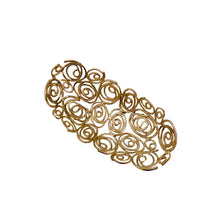 Load image into Gallery viewer, Abstract Circles Oval Decorative Bowl (628129) - Gold
