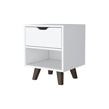 Load image into Gallery viewer, 19" One Drawer Faux Wood Nightstand - White
