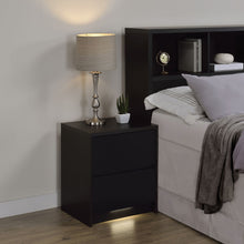 Load image into Gallery viewer, Transitional Nightstand With Dual USB Charging And Motion Sensor Light
