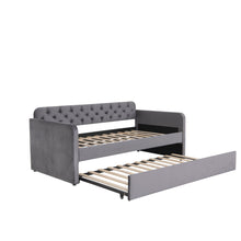 Load image into Gallery viewer, Upholstered Daybed With Trundle And USB Charging Design
