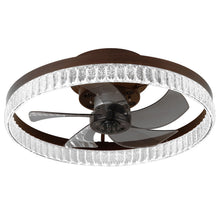 Load image into Gallery viewer, Metal Smart Enabled Semi-Flush Chandelier With Shades - Brown
