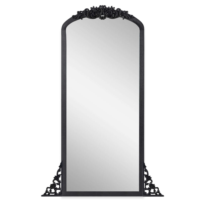 67" Solid Wood Framed Full Length Mirror - Black
