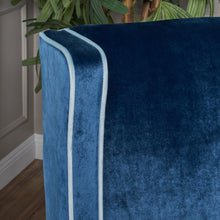 Load image into Gallery viewer, Elegant Velvet Club Chair With Tonal Piping
