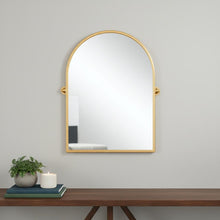 Load image into Gallery viewer, 36" Metal Arch Framed Accent Mirror - Gold
