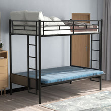 Load image into Gallery viewer, Twin Over Full Bunk Bed, Multifunction - Black
