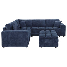 Load image into Gallery viewer, Azure - 6 Piece Upholstered Modular Sectional Sofa - Blue
