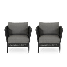 Load image into Gallery viewer, Hanford - Modern Club Chair With Woven Rope Design - Gray
