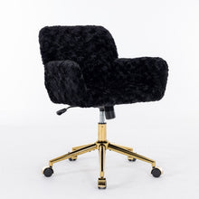 Load image into Gallery viewer, Office Chair, Artificial Rabbit Hair Home Office Chair With Metal Base, Adjustable Desk Chair Swivel Office Chair, Vanity Chair
