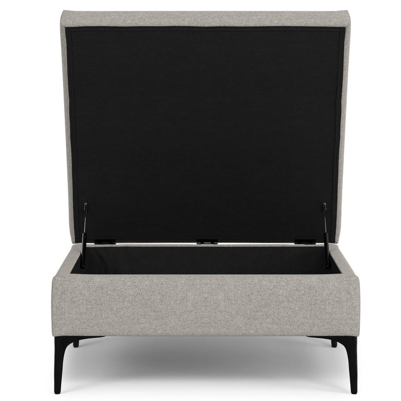 Storage Ottoman - Black / Cloud