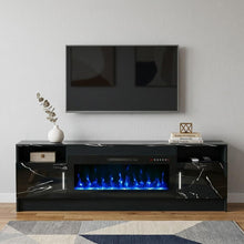 Load image into Gallery viewer, Fireplace TV Stand With Fireplace (734210) - Black
