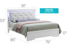 Load image into Gallery viewer, Bed With LED Light Accents Headboard
