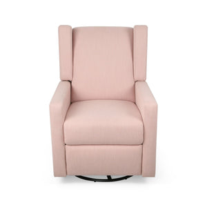 Landau Contemporary Fabric Upholstered Swivel Recliner