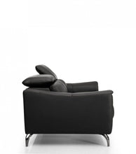 Load image into Gallery viewer, Urban Leather Adjustable Headrest Sofa - Black
