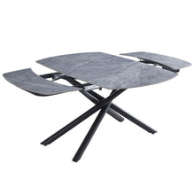 Load image into Gallery viewer, Hester - Ceramic Top Dining Table - Gray &amp; Black
