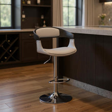 Load image into Gallery viewer, 43" Swivel, Low Back Adjustable Height Bar Chair - Gray / Silver
