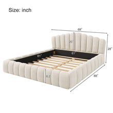 Load image into Gallery viewer, Floor Bed Frame Shell Shaped Headboard For Bedroom, No Box Spring Needed

