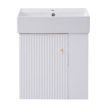 Load image into Gallery viewer, Modern Floating Bathroom Vanity With Ceramic Basin Perfect For Small Bathrooms
