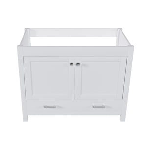 42" Bathroom Vanity Base With Doors And Drawer - White