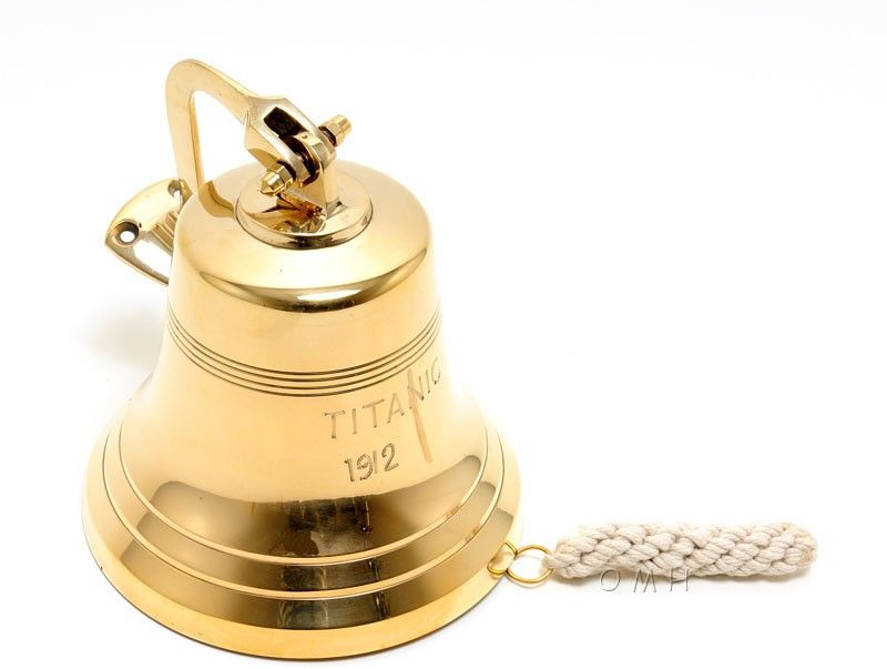 Hand Painted 1912 RMS Titanic Bell 6 Model Bell - Gold