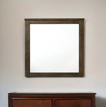 Load image into Gallery viewer, 40" Square Framed Mounted Dresser Mirror - Dark Brown
