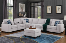 Load image into Gallery viewer, Jessica - Sectional Sofa With Ottoman - Light Gray
