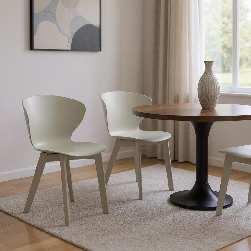 Heavy Duty Plastic Dining Side Chair (Set of 4) - Gray