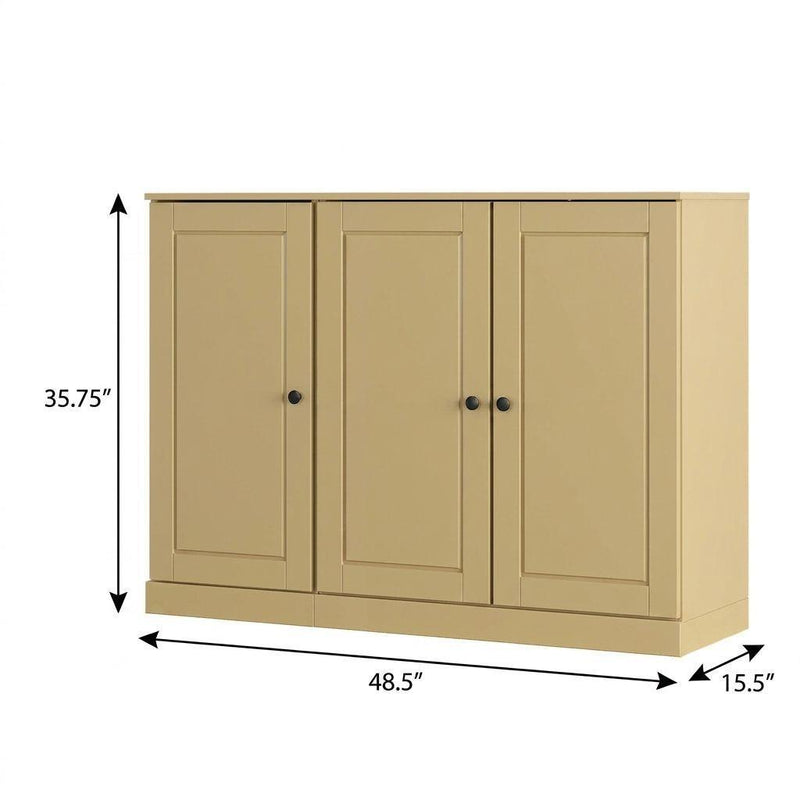 Solid Woodshoe Storage Cabinet (755966) - Yellow