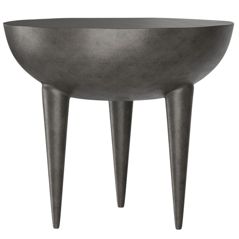 18" Aluminum Round End Table - Graphite