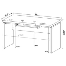 Load image into Gallery viewer, Floating - Top Computer Desk With Pullout Keyboard Shelf - Brown
