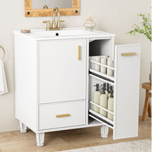 Load image into Gallery viewer, Bathroom Vanity With Sink, Deep Drawer, Door Shelf, 2 Tier Basket

