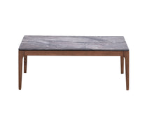 Load image into Gallery viewer, 47" Stone And Solid Wood Coffee Table - Cool Gray
