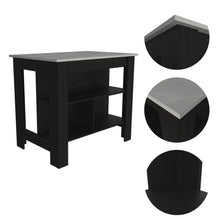 Load image into Gallery viewer, 41" Kitchen Island With Storage - Ivory / Black
