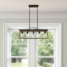 Load image into Gallery viewer, Five Light Metal Chandelier With Shades - Oak
