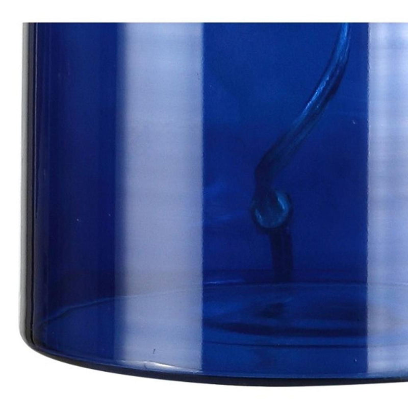Novelty Table Lamp With Drum Shade - Cobalt